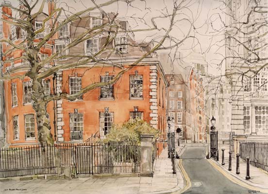 Illustration of 34a Queen Anne's Gate from St James' Park